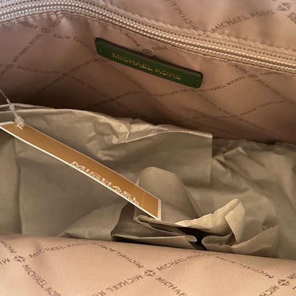 Michael Kors Medium Mirella Palm Tree tote handbag&wallet Green NWT Authentic - Picture 7 of 13